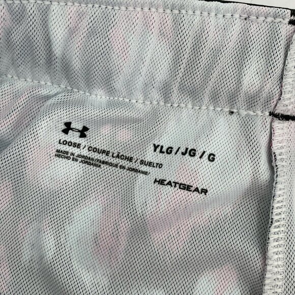 Under Armour Girls Play Up Printed Shorts Heatgear Loose Fit Athletic Size YLG - Picture 5 of 7